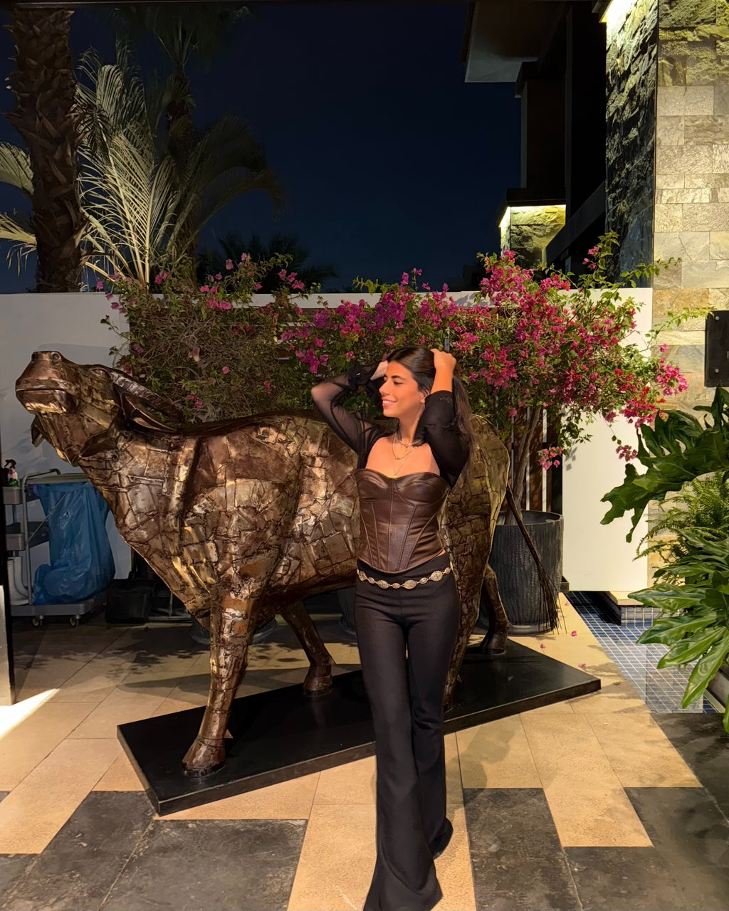 Chocolate Brown Leather Corset (Mesh Sleeves Not Included)