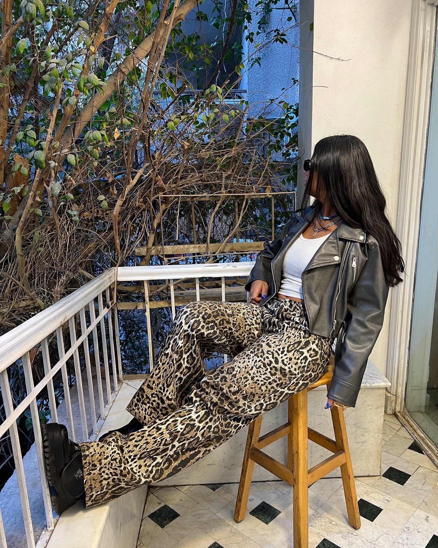 Leopard print pants