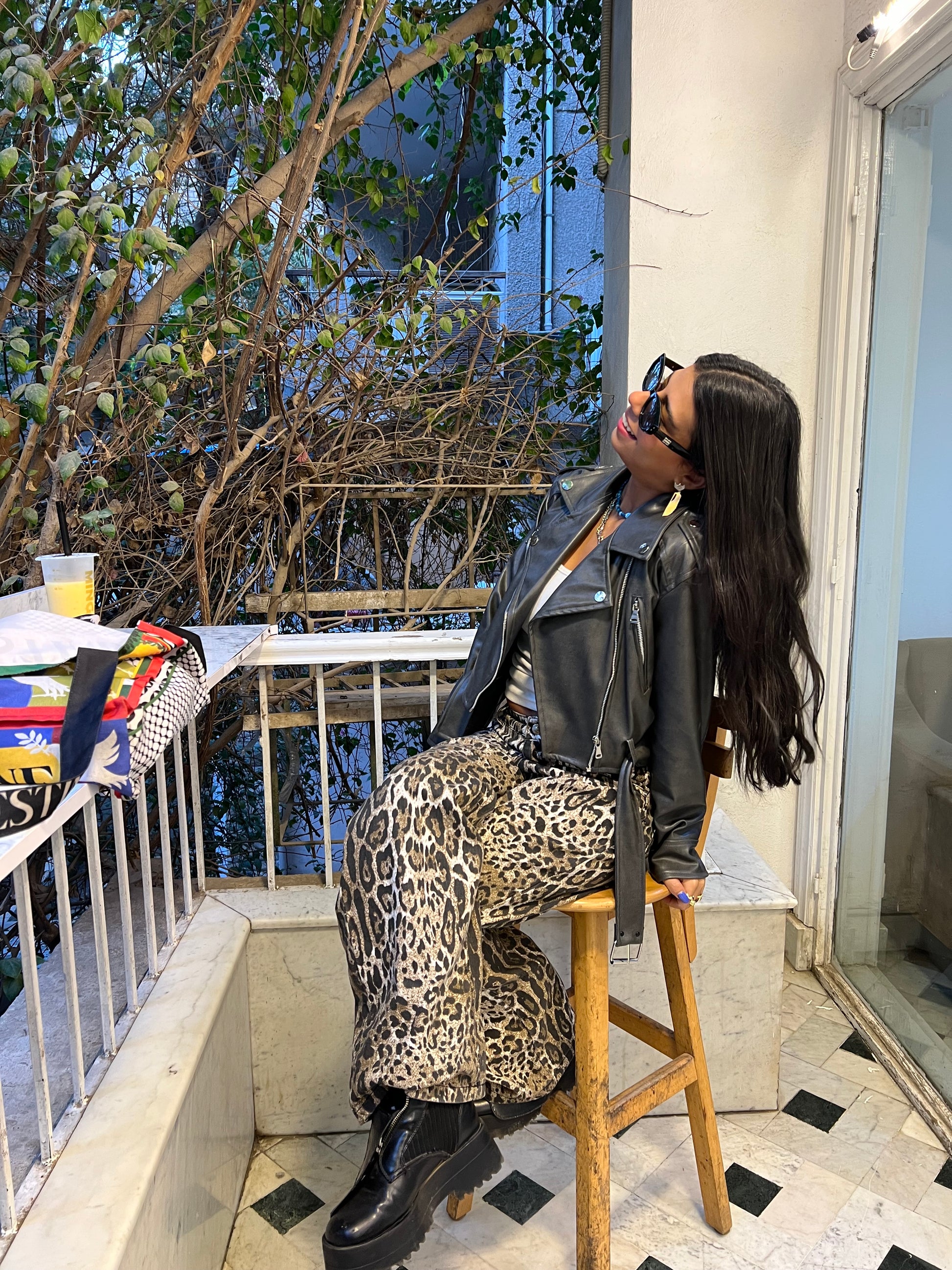 Leopard print pants