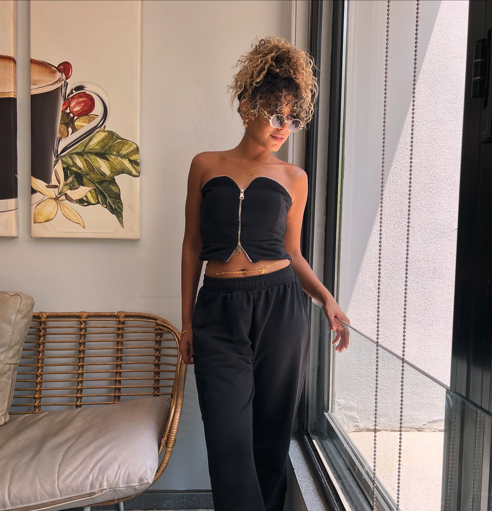 Double zipper top