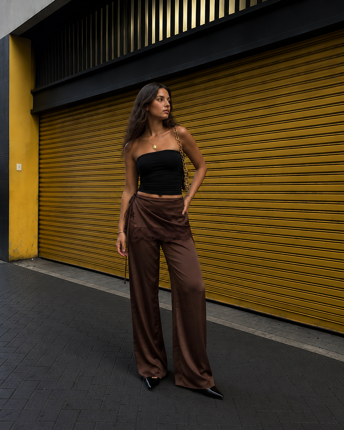 Overlay Waist Pants